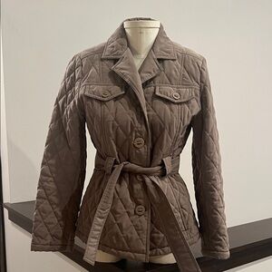 Esprit Quilted Tan Belted Women's Jacket
